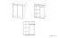 Chambre d'adolescent - Armoire, Couleur: Blanc - Dimensions: 200 x 151 x 62 cm (H x L x P)