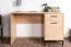 Bureau Pandrup 23 | Chêne & Noir | 75 x 120 x 51 cm | 1 porte, 1 tiroir, 2 niches