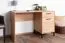 Bureau Pandrup 23 | Chêne & Noir | 75 x 120 x 51 cm | 1 porte, 1 tiroir, 2 niches