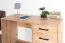 Bureau Pandrup 23 | Chêne & Noir | 75 x 120 x 51 cm | 1 porte, 1 tiroir, 2 niches