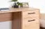 Bureau Pandrup 23 | Chêne & Noir | 75 x 120 x 51 cm | 1 porte, 1 tiroir, 2 niches