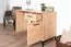 Bureau Pandrup 23 | Chêne & Noir | 75 x 120 x 51 cm | 1 porte, 1 tiroir, 2 niches