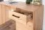 Bureau Pandrup 23 | Chêne & Noir | 75 x 120 x 51 cm | 1 porte, 1 tiroir, 2 niches
