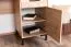 Bureau Pandrup 23 | Chêne & Noir | 75 x 120 x 51 cm | 1 porte, 1 tiroir, 2 niches