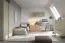Chambre à coucher complète D Fricourt, 5 pièces, vert menthe / chêne foncé, design agréable, couleurs harmonieuses, montage simple et rapide