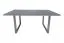 Table de jardin Mailand en aluminium revêtu par poudre - Couleur : Aluminium gris, 1400 x 800 x 590 mm, plateau de table en verre trempé - 5 mm