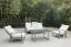 Table de jardin Mailand en aluminium revêtu par poudre - Couleur : Aluminium gris, 1400 x 800 x 590 mm, plateau de table en verre trempé - 5 mm