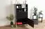 Commode Kustanai 03, Couleur : Noir / hêtre - Dimensions : 116 x 63 x 42 cm (h x l x p)