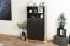Commode Kustanai 03, Couleur : Noir / hêtre - Dimensions : 116 x 63 x 42 cm (h x l x p)