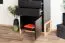 Commode Kustanai 03, Couleur : Noir / hêtre - Dimensions : 116 x 63 x 42 cm (h x l x p)