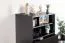 Commode Kustanai 03, Couleur : Noir / hêtre - Dimensions : 116 x 63 x 42 cm (h x l x p)