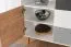 Commode chambre ado Syrina 08 | Blanc, gris & chêne | 96 x 103 x 45 cm | Design moderne