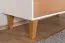 Commode chambre ado Syrina 08 | Blanc, gris & chêne | 96 x 103 x 45 cm | Design moderne