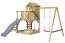 Tour de jeu S4B avec toboggan ondulé | double balançoire | balcon | mur d’escalade | bac à sable | 450 x 330 cm