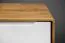 Table de chevet Timaru 14, Chêne sauvage huilé / Blanc, massif partiel - Dimensions : 48 x 47 x 30 cm (H x L x P)