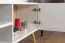Meuble TV bas Hohgant 06 | Blanc & Gris brillant | 55 x 180 x 42 cm | Design moderne et spacieux