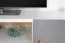 Meuble TV bas Hohgant 06 | Blanc & Gris brillant | 55 x 180 x 42 cm | Design moderne et spacieux