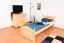 Lit enfant ou adolescent en pin massif naturel 82 | 80 x 200 cm | Inclus sommier à lattes
