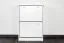 Meuble à chaussures en pin massif blanc Junco 215 | 80 x 58 x 30 cm | Design moderne et compact