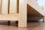Lit double / lit d'appoint en pin massif naturel 65, sommier à lattes inclus - 160 x 200 cm