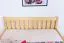 Lit double / lit d'appoint en pin massif naturel 65, sommier à lattes inclus - 160 x 200 cm