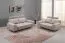 Cuir véritable Premium Couch Veneto, canapé 2 places, couleur : écru-beige