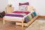 Lit pour enfant 90 x 200 cm | Bois massif: Pin | Laqué Naturel | incl. sommier à lattes Abbildung