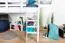 Lit mezzanine pour adolescents 120 x 190 cm | Bois massif: Hêtre | Laqué Blanc | convertible en lit simple | Qualité premium | incl. sommier à lattes Abbildung