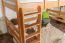 Bois massif Lit mezzanine pour enfants | Dimension du matelas: 120 x 190 cm | Laqué Naturel | convertible en lit simple | Qualité premium | incl. sommier à lattes Abbildung