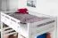 Lit mezzanine pour adolescents 120 x 190 cm | Bois massif: Hêtre | Laqué Blanc | convertible en lit simple | Qualité premium | incl. sommier à lattes Abbildung
