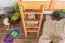Bois massif Lit mezzanine pour enfants | Dimension du matelas: 120 x 190 cm | Laqué Naturel | convertible en lit simple | Qualité premium | incl. sommier à lattes Abbildung