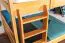 Bois massif Lit superposé pour enfants et adolescents | Dimension du matelas: 120 x 200 cm | Laqué Naturel | convertible en 2 lits simples | Qualité premium | Incl. Sommier à lattes déroulable Abbildung
