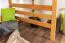 Bois massif Lit mezzanine pour enfants | Dimension du matelas: 120 x 190 cm | Laqué Naturel | convertible en lit simple | Qualité premium | incl. sommier à lattes Abbildung