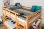 Bois massif Lit superposé pour enfants et adolescents | Dimension du matelas: 120 x 190 cm | Laqué Naturel | convertible en 2 lits simples | Qualité premium | Incl. Sommier à lattes déroulable Abbildung