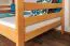 Bois massif Lit superposé pour enfants et adolescents | Dimension du matelas: 120 x 200 cm | Laqué Naturel | convertible en 2 lits simples | Qualité premium | Incl. Sommier à lattes déroulable Abbildung