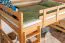 Bois massif Lit mezzanine pour enfants | Dimension du matelas: 120 x 190 cm | Laqué Naturel | convertible en lit simple | Qualité premium | incl. sommier à lattes Abbildung