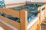 Bois massif Lit mezzanine pour enfants | Dimension du matelas: 120 x 190 cm | Laqué Naturel | convertible en lit simple | Qualité premium | incl. sommier à lattes Abbildung
