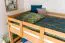 Bois massif Lit superposé pour enfants et adolescents | Dimension du matelas: 120 x 190 cm | Laqué Naturel | convertible en 2 lits simples | Qualité premium | Incl. Sommier à lattes déroulable Abbildung