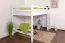 Bois massif Lit mezzanine pour enfants | Dimension du matelas: 120 x 200 cm | Laqué Blanc | convertible en lit simple | Qualité premium | incl. sommier à lattes Abbildung