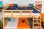 Bois massif Lit superposé pour enfants et adolescents | Dimension du matelas: 120 x 190 cm | Laqué Naturel | convertible en 2 lits simples | Qualité premium | Incl. Sommier à lattes déroulable Abbildung