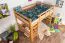 Bois massif Lit mezzanine pour enfants | Dimension du matelas: 120 x 190 cm | Laqué Naturel | convertible en lit simple | Qualité premium | incl. sommier à lattes Abbildung