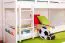 90 x 200 cm Lit superposé avec caisson inférieur / lit gigogne pour 3ème couchage 90 x 190 cm (coffre de lit / espace de rangement) | Bois massif: Hêtre | Laqué Blanc |convertible/séparable en deux lits simples | Incl. Sommier à lattes déroulable Abbildung