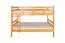 Bois massif Lit superposé pour enfants et adolescents | Dimension du matelas: 120 x 200 cm | Laqué Naturel | convertible en 2 lits simples | Qualité premium | Incl. Sommier à lattes déroulable Abbildung