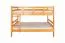 Bois massif Lit superposé pour enfants et adolescents | Dimension du matelas: 120 x 190 cm | Laqué Naturel | convertible en 2 lits simples | Qualité premium | Incl. Sommier à lattes déroulable Abbildung