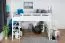 Bois massif Lit mezzanine pour enfants | Dimension du matelas: 160 x 190 cm | Laqué Blanc | convertible en lit simple | Qualité premium | incl. sommier à lattes Abbildung