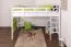 Bois massif Lit mezzanine pour enfants | Dimension du matelas: 120 x 200 cm | Laqué Blanc | convertible en lit simple | Qualité premium | incl. sommier à lattes Abbildung