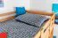 Bois massif Lit mezzanine pour enfants | Dimension du matelas: 120 x 190 cm | Laqué Naturel | convertible en lit simple | Qualité premium | incl. sommier à lattes Abbildung