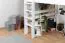 Bois massif Lit mezzanine pour enfants | Dimension du matelas: 160 x 200 cm | Laqué Blanc | convertible en lit simple | Qualité premium | incl. sommier à lattes Abbildung
