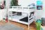 Lit superposé pour jusqu'à 4 personnes | 160 x 190 cm | Bois massif Hêtre | Laqué Blanc | transformable | Qualité Premium Abbildung
