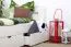 Lit pour enfant 90 x 200 cm | Bois massif: Hêtre | Laqué Blanc | incl. 2 tiroirs et sommier à lattes Abbildung